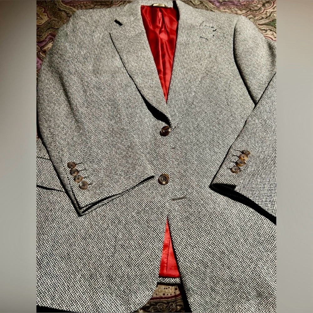 Men’s Paul Stuart Holland & Sherry Savile Row London blazer. Wool, lined. Msmts*
